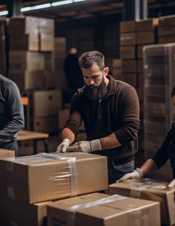 Boxes stacked